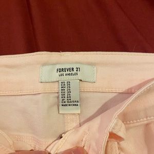 Pink forever 21 skinny jeans